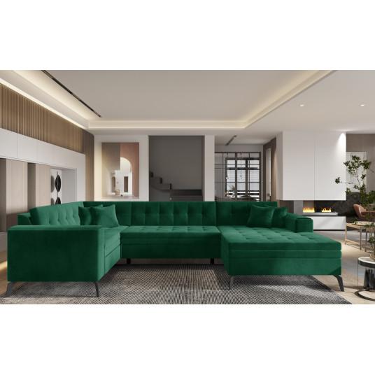 Kampinė sofa Montez, audinys Lukso 35