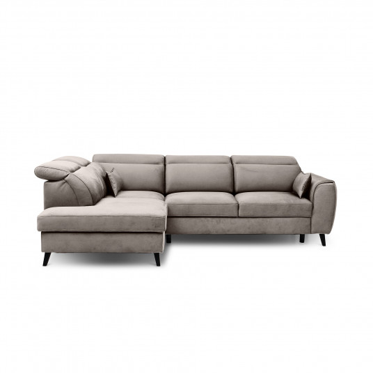 Kampinė sofa Noble su patalynės dėže, audinys Loco 4