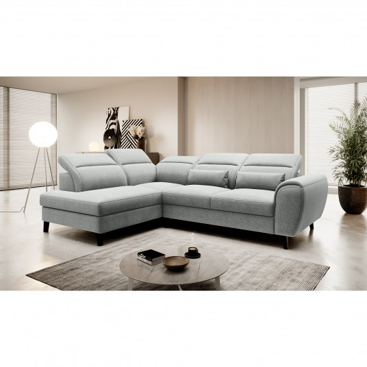Kampinė sofa Noble su patalynės dėže, audinys Vero 4