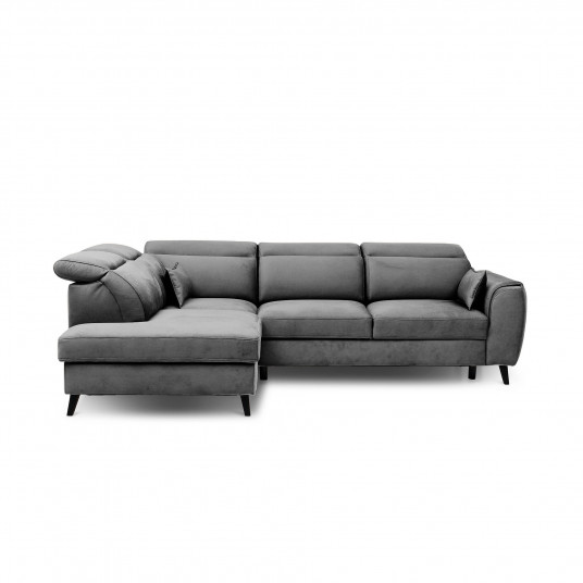 Kampinė sofa Noble su patalynės dėže, audinys Loco 06