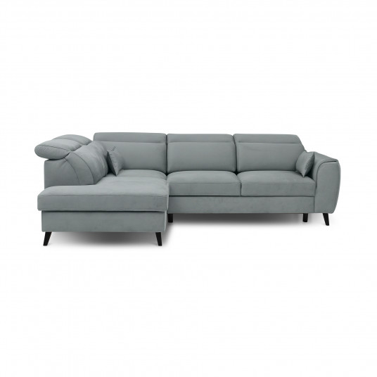 Kampinė sofa Noble su patalynės dėže, audinys Savoi 100