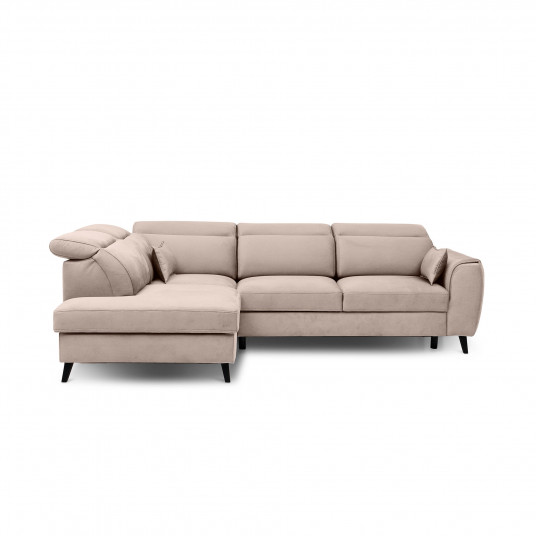 Kampinė sofa Noble su patalynės dėže, audinys Sola 18