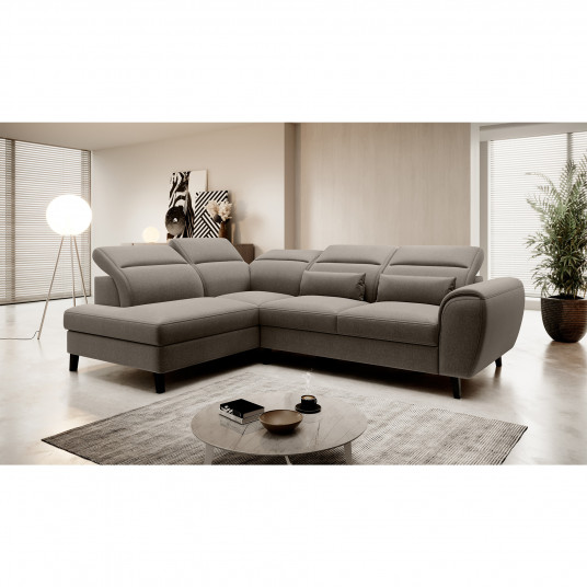  Kampinė sofa Noble su patalynės dėže, audinys Vero 18 