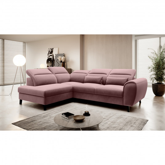 Kampinė sofa Noble su patalynės dėže, audinys Velvetmat 24