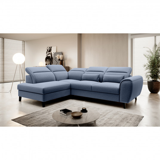  Kampinė sofa Noble su patalynės dėže, audinys Gojo 40 