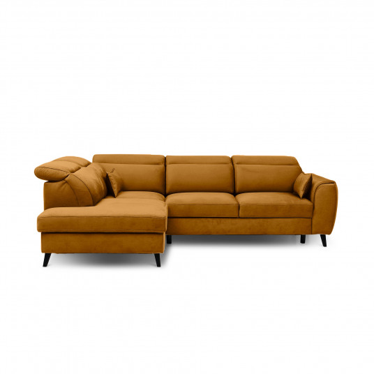 Kampinė sofa Noble su patalynės dėže, audinys Nube 45