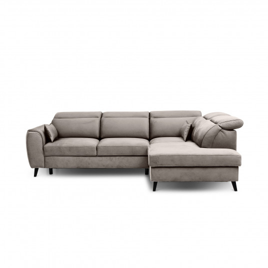 Kampinė sofa Noble su patalynės dėže, audinys Loco 4