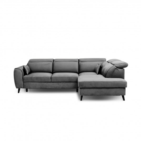 Kampinė sofa Noble su patalynės dėže, audinys Loco 06