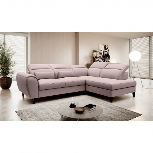 Kampinė sofa Noble su patalynės dėže, audinys Gojo 101