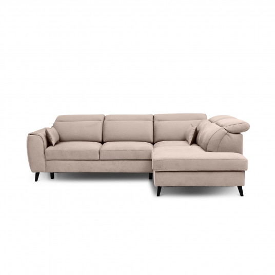 Kampinė sofa Noble su patalynės dėže, audinys Sola 18