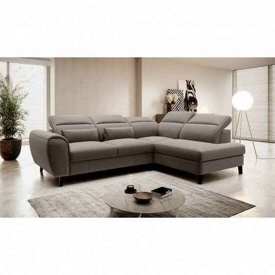 Kampinė sofa Noble su patalynės dėže, audinys Vero 18
