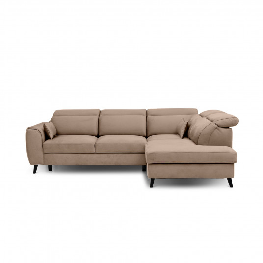 Kampinė sofa Noble su patalynės dėže, audinys Nube 20