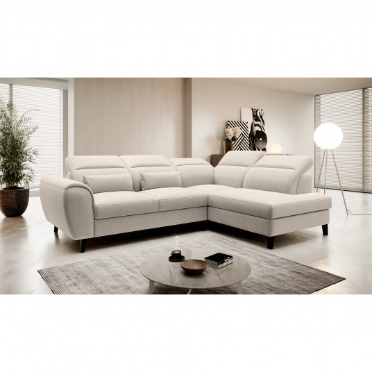 Kampinė sofa Noble su patalynės dėže, audinys Inari 22