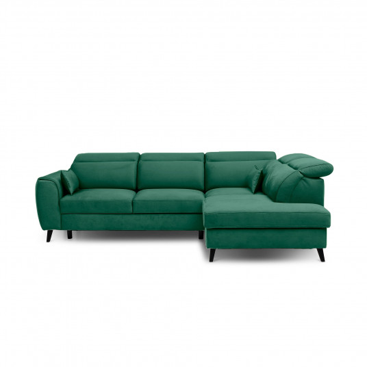 Kampinė sofa Noble su patalynės dėže, audinys Lukso 35