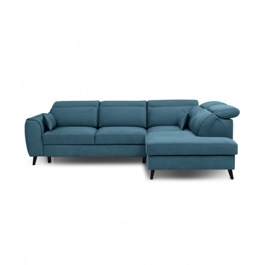 Kampinė sofa Noble su patalynės dėže, audinys Savoi 38