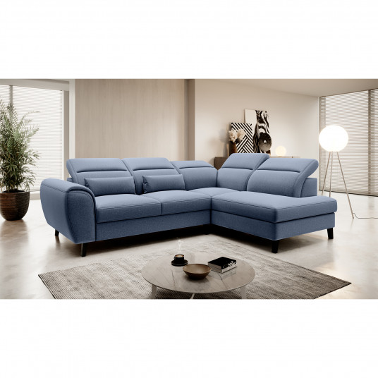 Kampinė sofa Noble su patalynės dėže, audinys Gojo 40