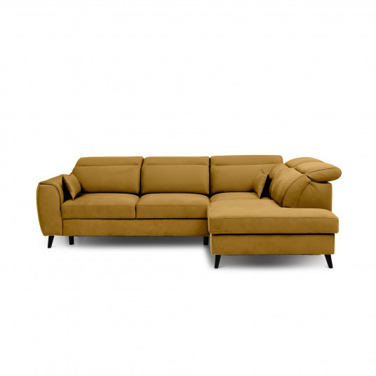 Kampinė sofa Noble su patalynės dėže, audinys Loco 45