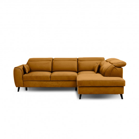 Kampinė sofa Noble su patalynės dėže, audinys Nube 45
