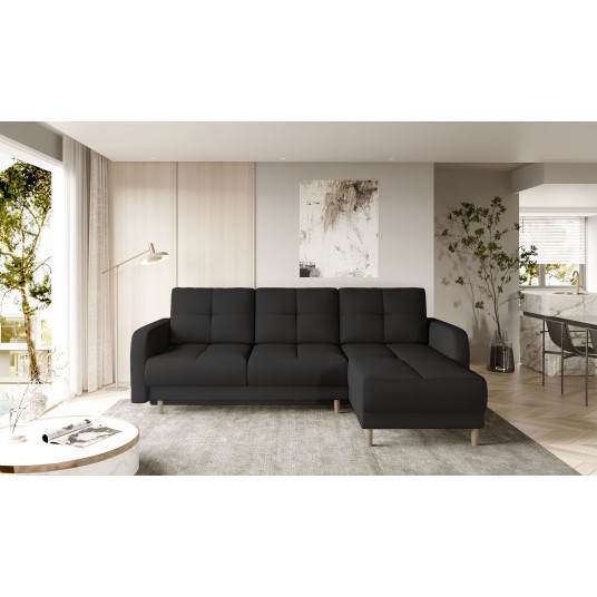  Kampinė sofa Roxi su patalynės dėže, audinys Flores 10 