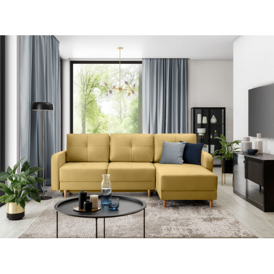  Kampinė sofa Roxi su patalynės dėže, audinys Savoi 45 