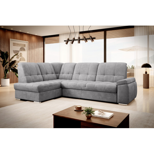 Kampinė sofa Sado su patalynės dėže, audinys Nube 3