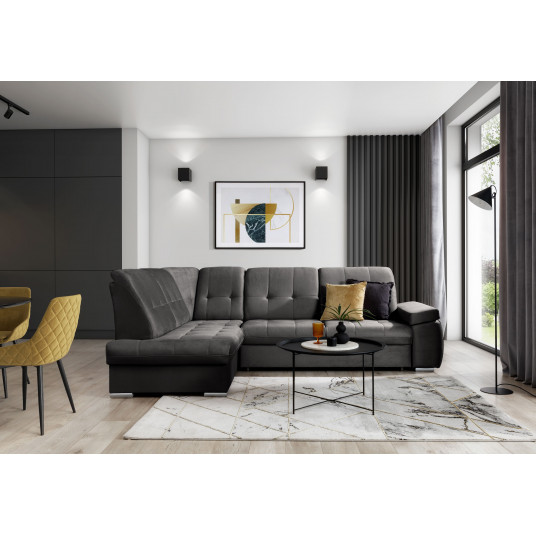 Kampinė sofa Sado su patalynės dėže, audinys Nube 5