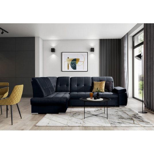  Kampinė sofa Sado su patalynės dėže, audinys Monolith 79 