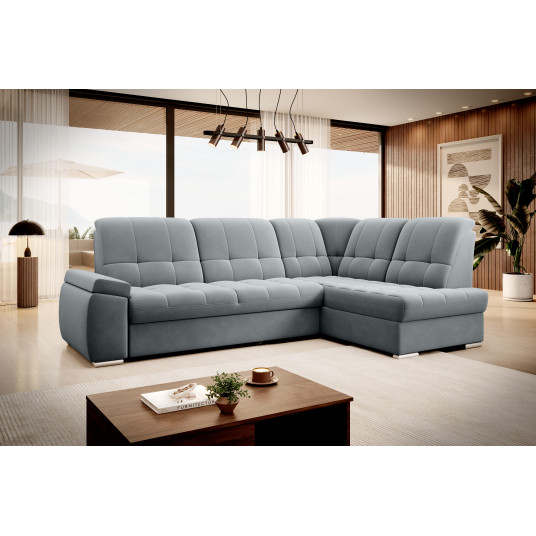 Kampinė sofa Sado su patalynės dėže, audinys Velvetmat 4