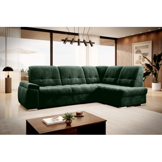 Kampinė sofa Sado su patalynės dėže, audinys Loco 35