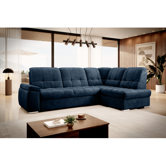 Kampinė sofa Sado su patalynės dėže, audinys Nube 40