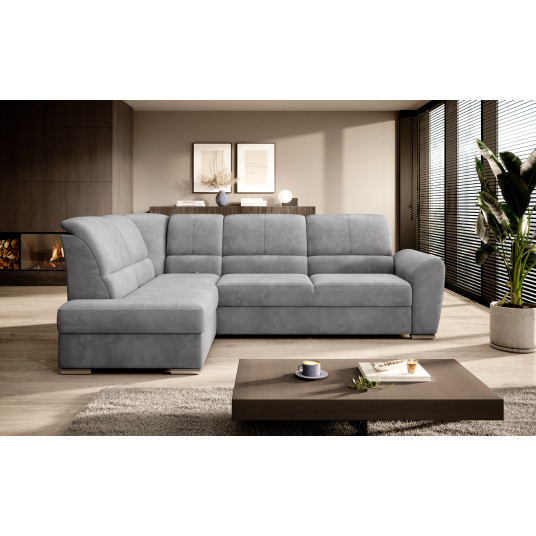 Kampinė sofa Siber su patalynės dėže, audinys Nube 3