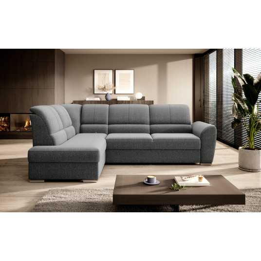 Kampinė sofa Siber su patalynės dėže, audinys Flores 4