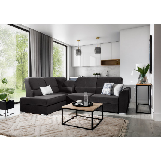  Kampinė sofa Siber su patalynės dėže, audinys Loco 5 