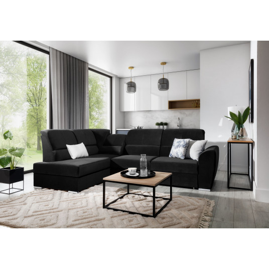 Kampinė sofa Siber su patalynės dėže, audinys Loco 10