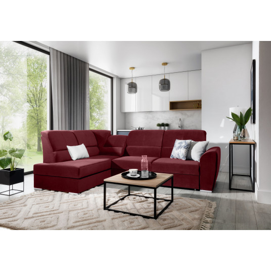 Kampinė sofa Siber su patalynės dėže, audinys Loco 25