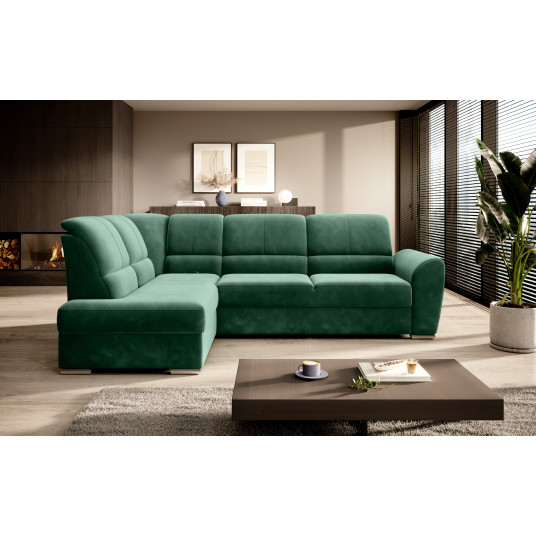  Kampinė sofa Siber su patalynės dėže, audinys Lukso 35 