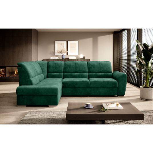 Kampinė sofa Siber su patalynės dėže, audinys Nube 35
