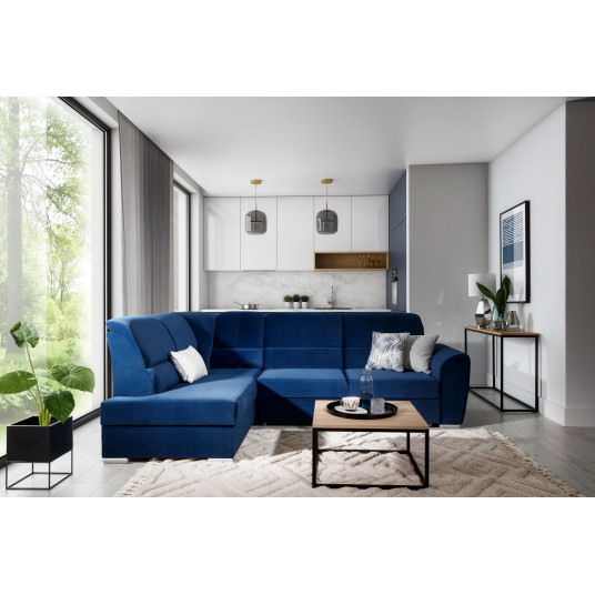  Kampinė sofa Siber su patalynės dėže, audinys Loco 40 