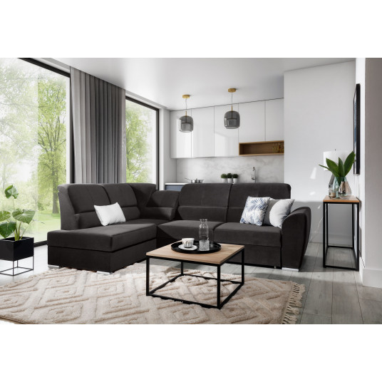  Kampinė sofa Siber su patalynės dėže, audinys Riviera 97 