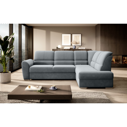 Kampinė sofa Siber su patalynės dėže, audinys Velvetmat 4