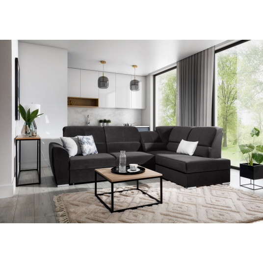  Kampinė sofa Siber su patalynės dėže, audinys Loco 5 