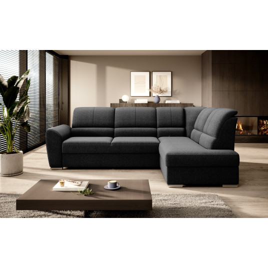  Kampinė sofa Siber su patalynės dėže, audinys Flores 10 