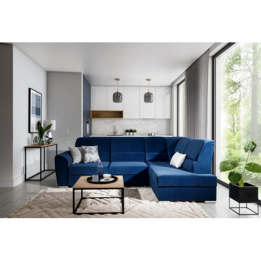  Kampinė sofa Siber su patalynės dėže, audinys Loco 40 