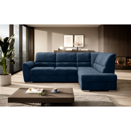 Kampinė sofa Siber su patalynės dėže, audinys Nube 40
