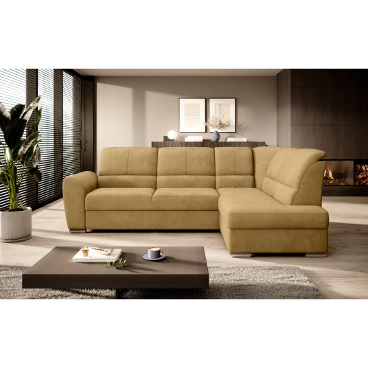Kampinė sofa Siber su patalynės dėže, audinys Nube 45