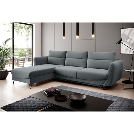 Kampinė sofa Silva su patalynės dėže, audinys Velvetmat 4