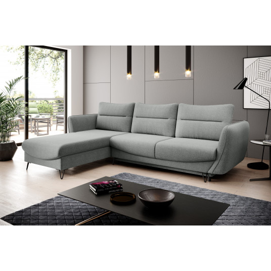Kampinė sofa Silva su patalynės dėže, audinys Vero 4