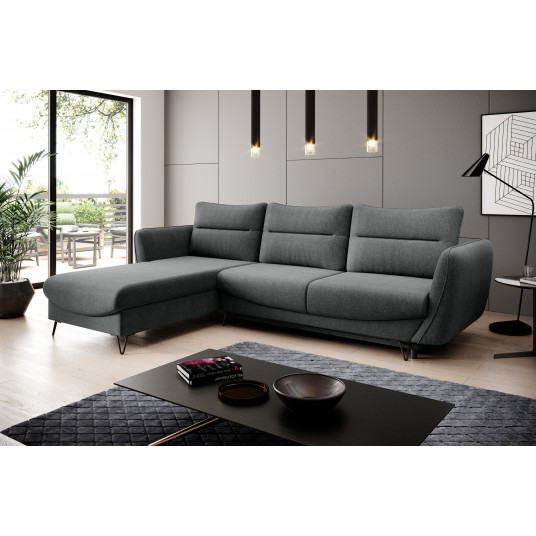 Kampinė sofa Silva su patalynės dėže, audinys Vero 5