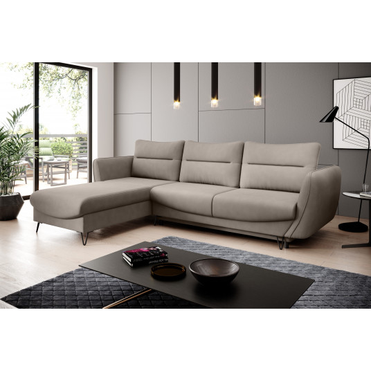  Kampinė sofa Silva su patalynės dėže, audinys Poco 7 