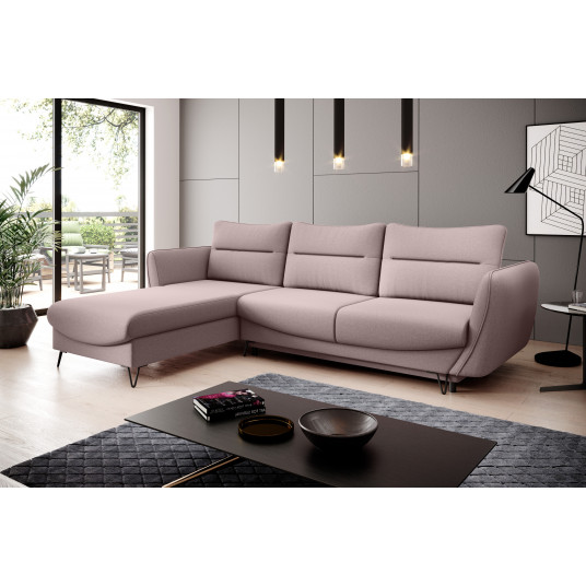 Kampinė sofa Silva su patalynės dėže, audinys Gojo 101